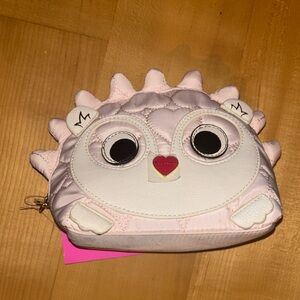 Betsey Johnson Pink Quilted Hedgehog Cosmetic Bag
